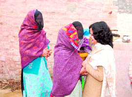 CPS Sharda Rathore seeks votes in Randhawa village on Tuesday