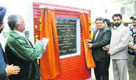 Ludhiana Improvement Trust chairman lays the foundation stone of a commercial project for the construction of 20 SCFs in Ludhiana on Tuesday.