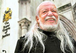 Davender Ghai reacts as he leaves the Royal Courts of Justice in London on Monday