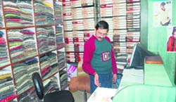 One of the shops from where cash was stolen in Mochpura Bazar in Ludhiana 