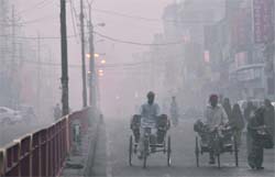 A thick blanket of fog engulfs Ludhiana