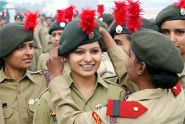NCC cadets gearing up for full-dress rehearsal for the Repulic Day celebrations at the Sports Stadium in Bathinda on Saturday