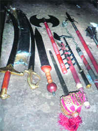 Weapons used in the film Veer that were made by a Dehradun-based company.