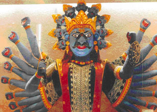 The masks depicting Ravana