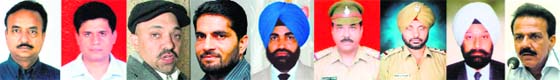 (From left) Arun Kumar Kansal, Sanjeev Kohli, Harman Singh Sidhu, Satinder Sharma, Dr GS Bajwa, Hardit Singh, Balbir Singh, Jagroop Singh and Kuldip Sharma.