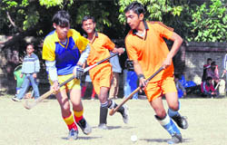 A match in progress in Dehradun on Sunday.