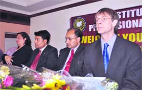 Speakers at a seminar oragnised by the Institute of Professional Studies in Dehradun