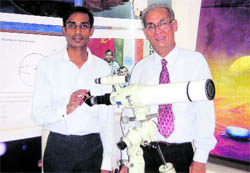 Arun Kumar with famous space scientist Prof JJ Rawal.