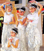 Students of Chaman Vatika, Ambala City, present a classical dance to mark the Republic Day.