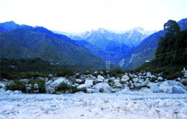A view of the dry bed of Neugal