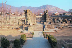 A view of Avantiswami temple on 