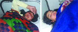 The victims of gas geyser leakage at Gandhi Hospital in Phagwara.