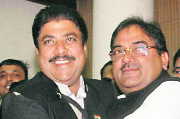 Abhey with brother Ajay after his swearing-in.