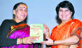 Uttarakhand Governor Margaret Alva releases a book written by Abha Sharma Rodrigues in Dehradun on Thursday