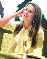 Jordans Queen Rania is photographed at the congress centre at the World Economic Forum (WEF) in Davos