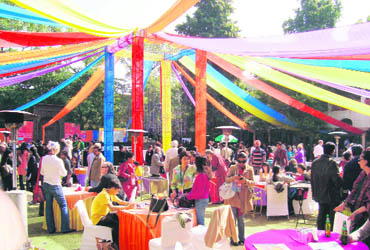 Authors and audiences converged on the grounds of Diggi Palace, Jaipur