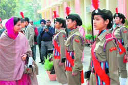 Preneet Kaur, Minister of State, External Affairs, Government of India, at the Guru Gobind Singh College for Women, Sector 26, Chandigarh.