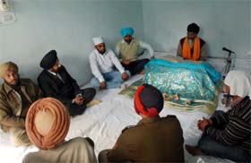 Akhand Path being performed at the Kotwali police station in Bathinda