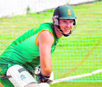Graeme Smith during a practice session at VCA Stadium in Nagpur on Monday