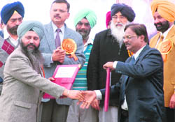 Chief Minister Parkash Singh Badal at Verka Milk Plant, Phase VI, Mohali on Tuesday.