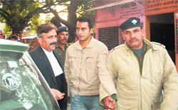 Avinash, convicted in the Rangoli Ranaut acid-throwing case, outside the Dehradun District Courts 