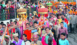 A file photo of Shivratri procession in Mandi.