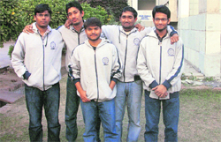 A group from IISER don their swetshirts