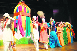 A scene from the musical play Veer Bhad Madho Singh Bhandari that was held in Mumbai recently.