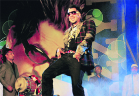 Punjabi singer Jazzy B performs during Jalsa Youth Festival-2010 at Parade Ground in Chandigarh on Thursday