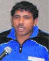 Haryanavi singer Karambir Fauji speaks to radio listeners at Chaudhary Devi Lal University in Sirsa