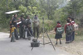 Film crew at work
