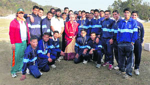 The athletics team of the Rashtriya Indian Military College (RIMC), Dehradun.