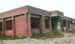 The under-construction building of Ambedkar Bhavan in Jalandhar. 