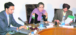 Union Minister for Information and Broadcasting Ambika Soni in Ropar on Tuesday.