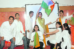 Volunteers of Spirit India perform on their third anniversary celebrations in Chandigarh 