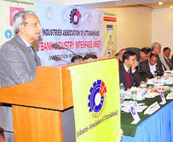 Principal Secretary, Finance, Alok Jain addresses a workshop in Dehradun on Thursday.