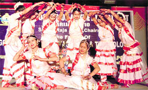 A scene of Srijan 2010, a cultural programme held at GRD Institute of Management and Technology in Dehradun on Thursday.