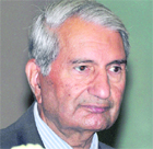 Dr GS Khush during the alumni meet of College of Agriculture, Punjab Agriculture University, in Ludhiana on Thursday. 