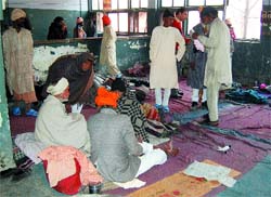 Beggars, who were shifted to the old Karam Singh ward of Guru Teg Bahadur Hospital, in Amritsar on Friday
