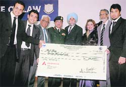 NALSAR, Hyderabad, after winning the best team award at Army Institute of Law (AIL), in Mohali on Sunday.