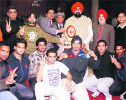 The Panjab University team that won the All-India Inter-University Judo Championship in Chandigarh.