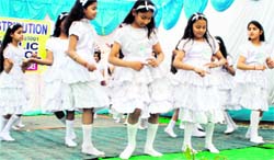 Students perform during the annual day celebrations at Victoria Public High School near Ahmedgarh