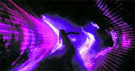A laser show organised at the Lodhi Club to celebrate Valentine’s Day in Ludhiana on Sunday