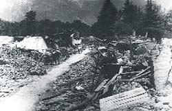 A view of Palampur town after the 1905 earthquake.
