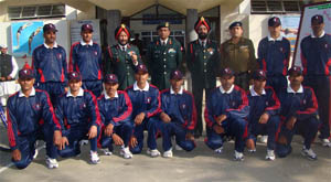 Members of the Chetak Cycle Expedition before it was flagged off in Bathinda on Thursday.