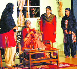 Students of the English department, PU, presenting a play ‘Aik Thi Nani’ during Literary Fest-Patchwork 2010 in Chandigarh on Friday.