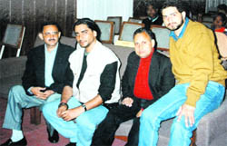 Nirmal Pandeyand with his friends from theatre in Nainital