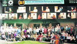 A team from the Aryabhatta Research Institute of Observational Sciences, Nainital, with participants at the Sixth Library and Information Services in Astronomy conference held in Pune recently.