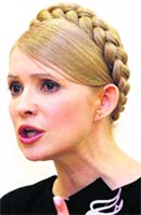 Ukrainian PM Yulia Tymoshenko speaks during a session of the Higher Administrative Court in central Kiev on Friday.