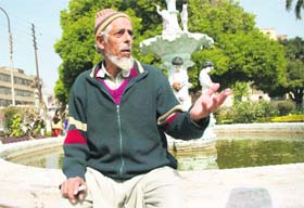 Ghulam Mohi-ud-Din Beig, who is leading a campaign for the rehabilitation of militancy-hit people, in Jammu